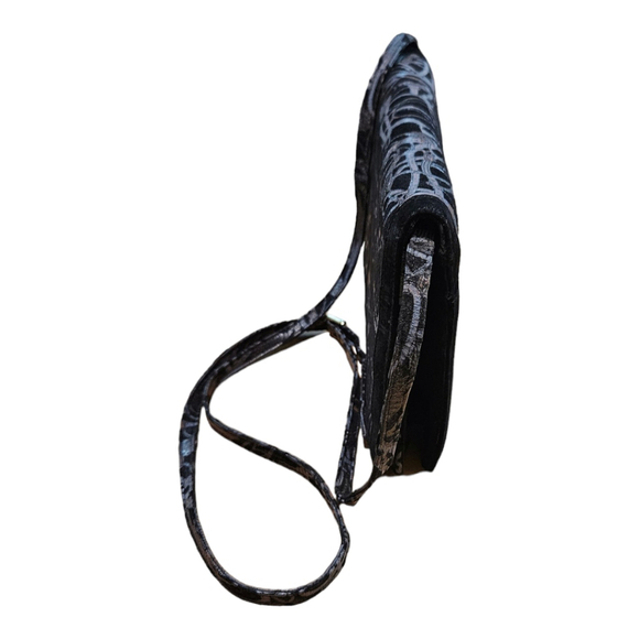 Bruno Magli Black Silver Crossbody Bag - Picture 7 of 12